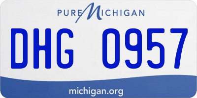 MI license plate DHG0957