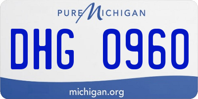 MI license plate DHG0960