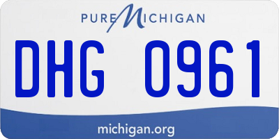 MI license plate DHG0961