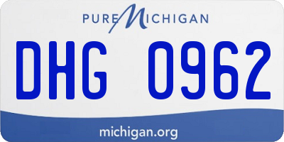 MI license plate DHG0962
