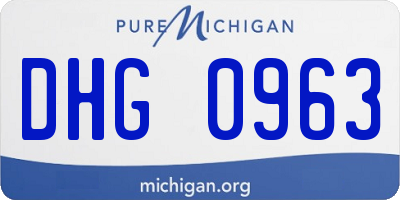 MI license plate DHG0963