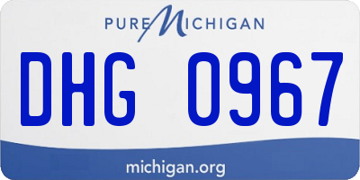 MI license plate DHG0967