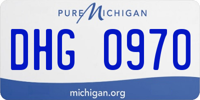 MI license plate DHG0970