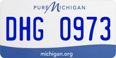 MI license plate DHG0973
