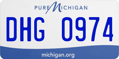 MI license plate DHG0974