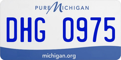 MI license plate DHG0975