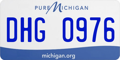 MI license plate DHG0976
