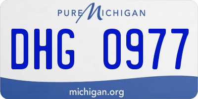 MI license plate DHG0977