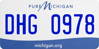 MI license plate DHG0978