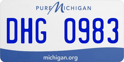 MI license plate DHG0983