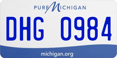 MI license plate DHG0984