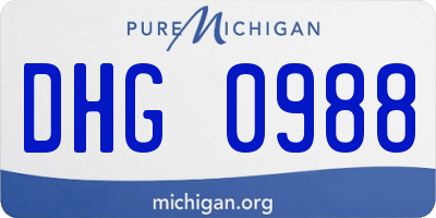 MI license plate DHG0988