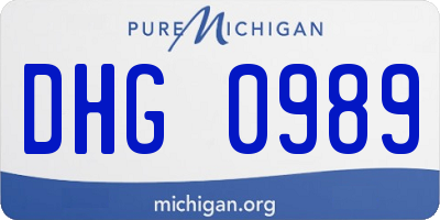 MI license plate DHG0989