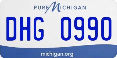 MI license plate DHG0990