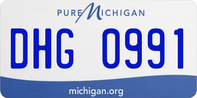 MI license plate DHG0991