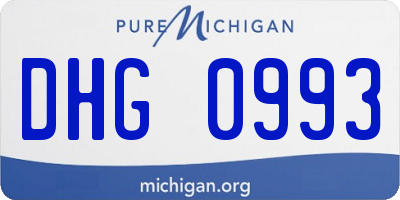 MI license plate DHG0993