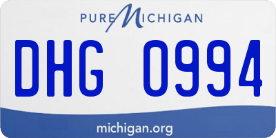 MI license plate DHG0994