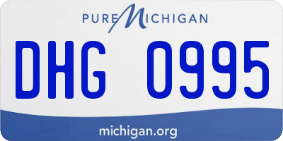 MI license plate DHG0995
