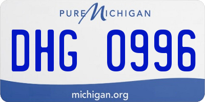 MI license plate DHG0996