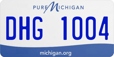 MI license plate DHG1004