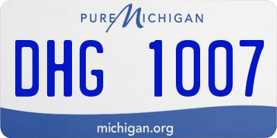 MI license plate DHG1007