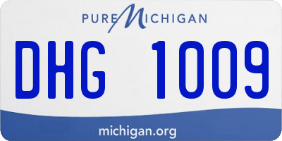 MI license plate DHG1009