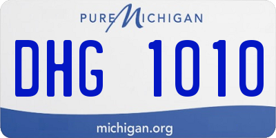MI license plate DHG1010