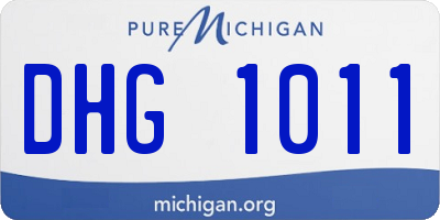 MI license plate DHG1011
