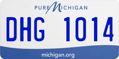MI license plate DHG1014