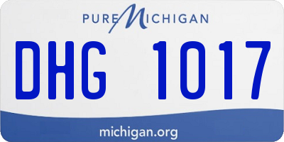 MI license plate DHG1017