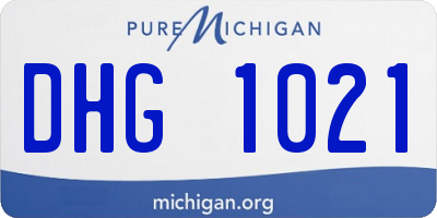 MI license plate DHG1021