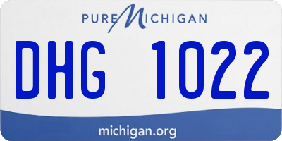 MI license plate DHG1022