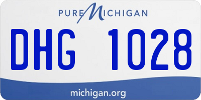 MI license plate DHG1028