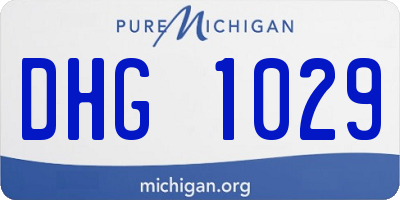 MI license plate DHG1029