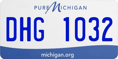 MI license plate DHG1032