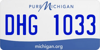 MI license plate DHG1033
