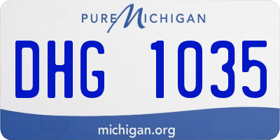 MI license plate DHG1035