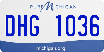 MI license plate DHG1036