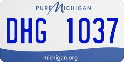 MI license plate DHG1037