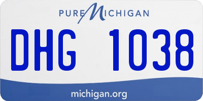 MI license plate DHG1038