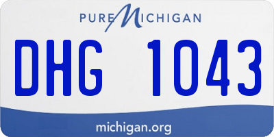 MI license plate DHG1043