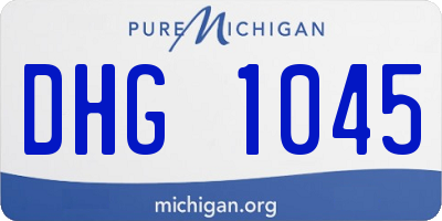 MI license plate DHG1045