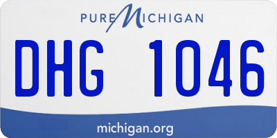 MI license plate DHG1046
