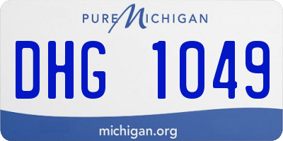 MI license plate DHG1049
