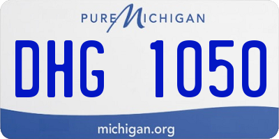MI license plate DHG1050