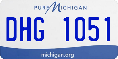 MI license plate DHG1051