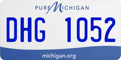 MI license plate DHG1052
