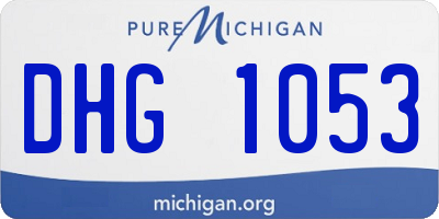 MI license plate DHG1053