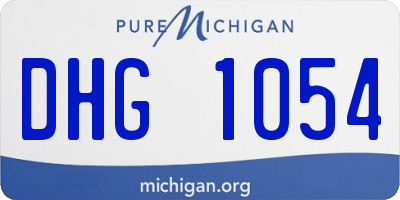 MI license plate DHG1054