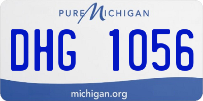 MI license plate DHG1056